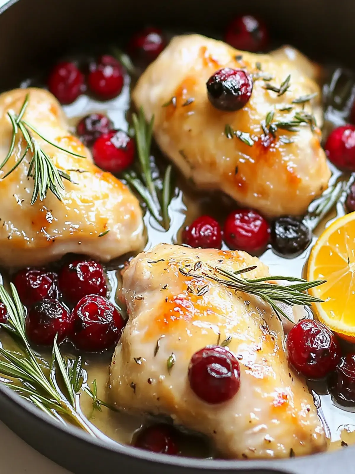 Preiselbeer-Rosmarin-Hähnchen in einer Pfanne zaubern 3 Preiselbeer-Rosmarin-Hähnchen in einer Pfanne