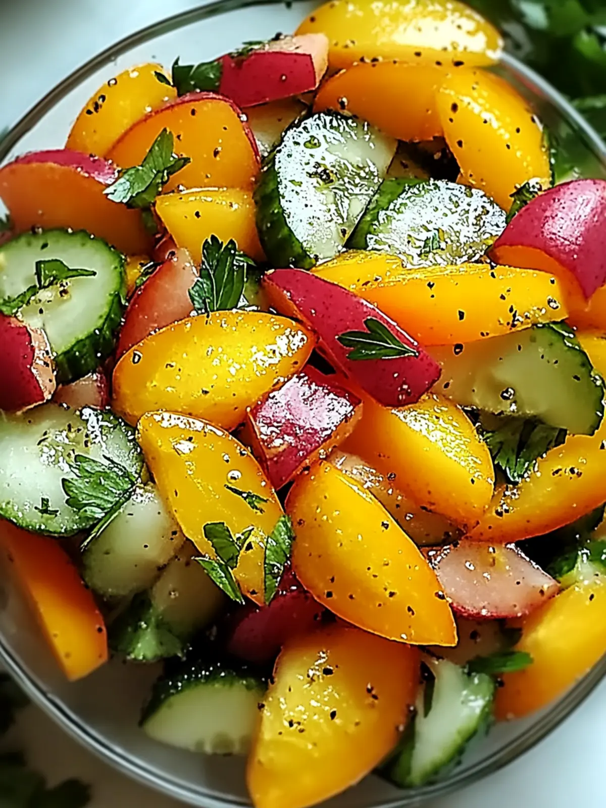 Mangosalat mit Limetten-Dressing für heiße Tage 2 Mangosalat mit Limetten-Dressing