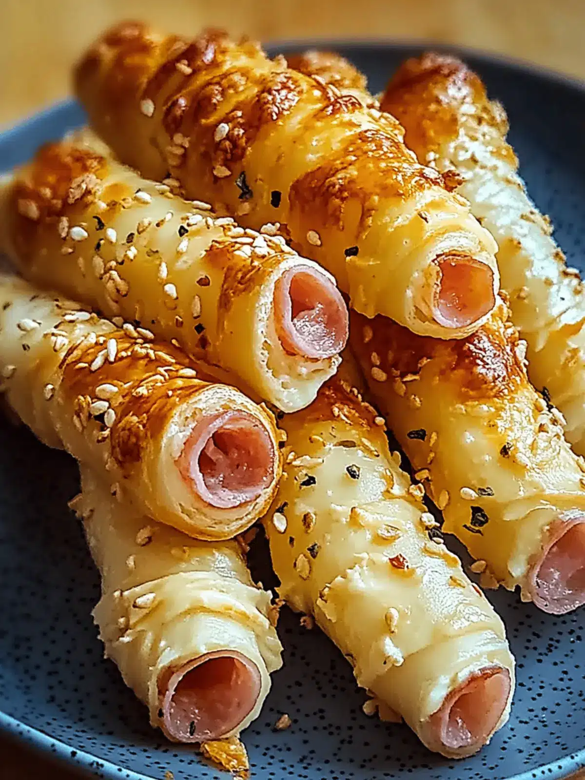 Schinken und Käse Blätterteigstäbchen – Einfach genießen 2 Schinken und Käse Blätterteigstäbchen