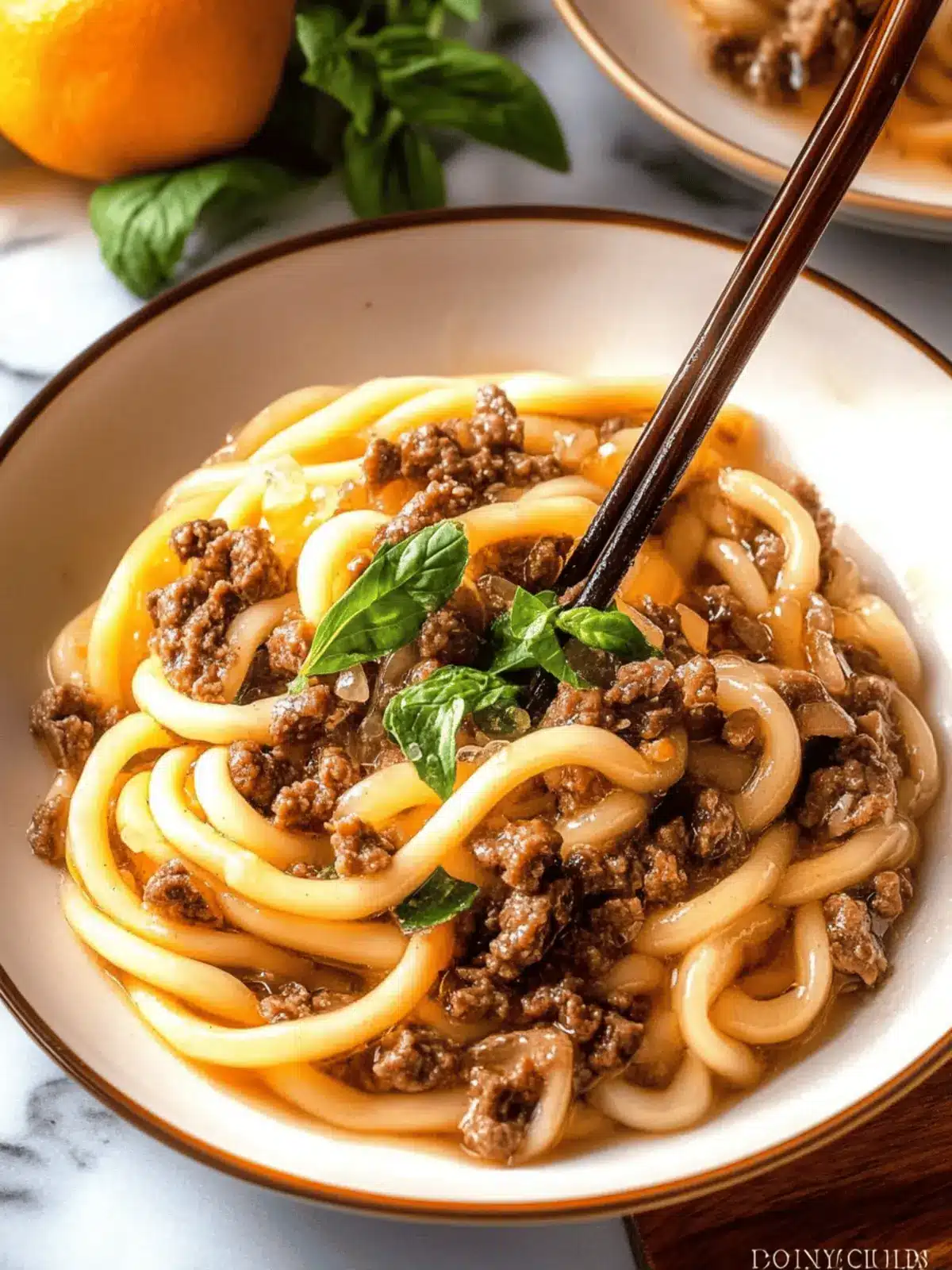 Bulgogi Rindfleisch Udon Pfanne