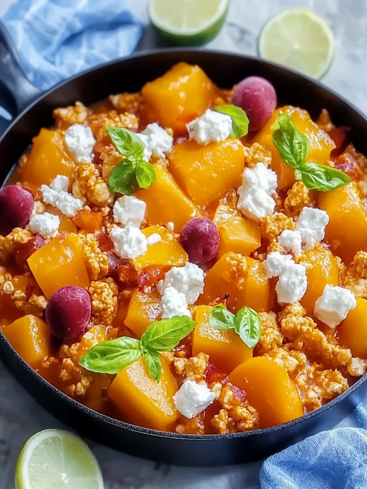 Kürbis und Hackfleisch Pfanne mit Feta für jeden Tag 3 Kürbis und Hackfleisch Pfanne mit Feta