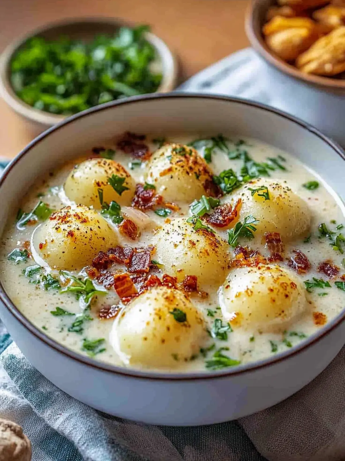 Bacon Cheddar Gnocchi Suppe für kalte Tage 2 Bacon Cheddar Gnocchi Suppe