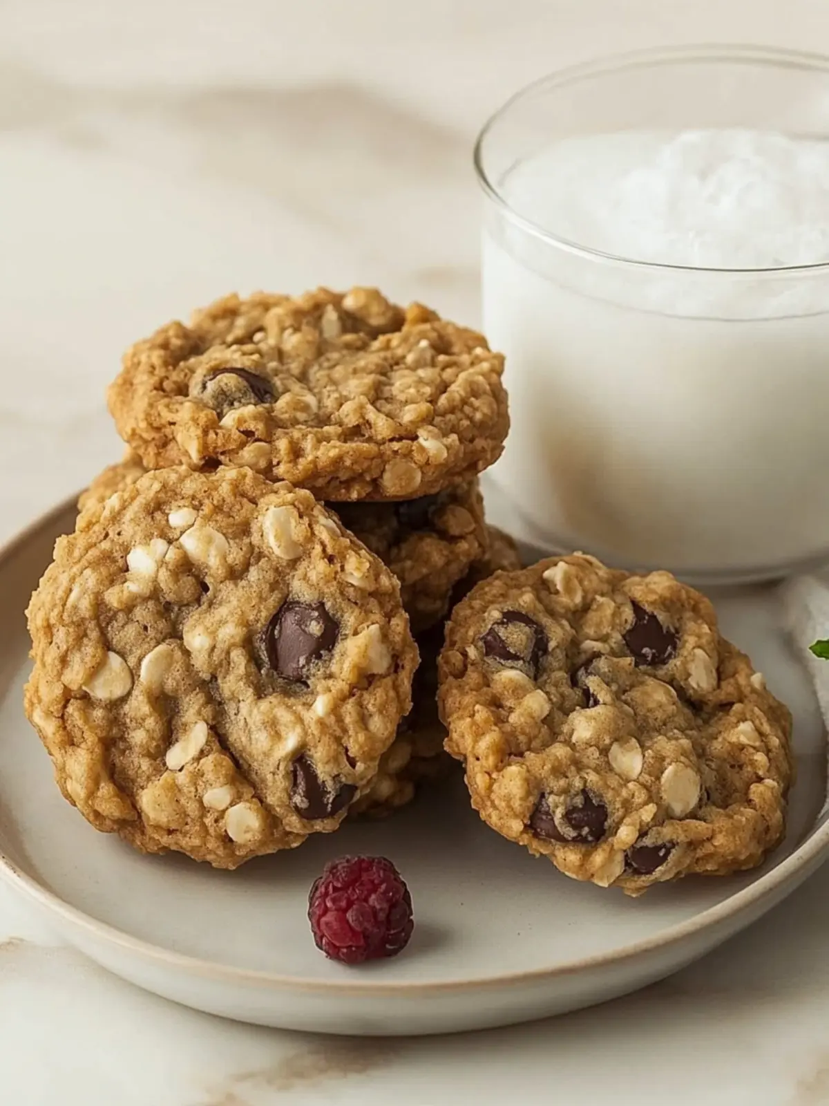 Einfache Haferkekse mit Zartbitterschokolade lieben 3 Einfache Haferkekse mit Zartbitterschokolade