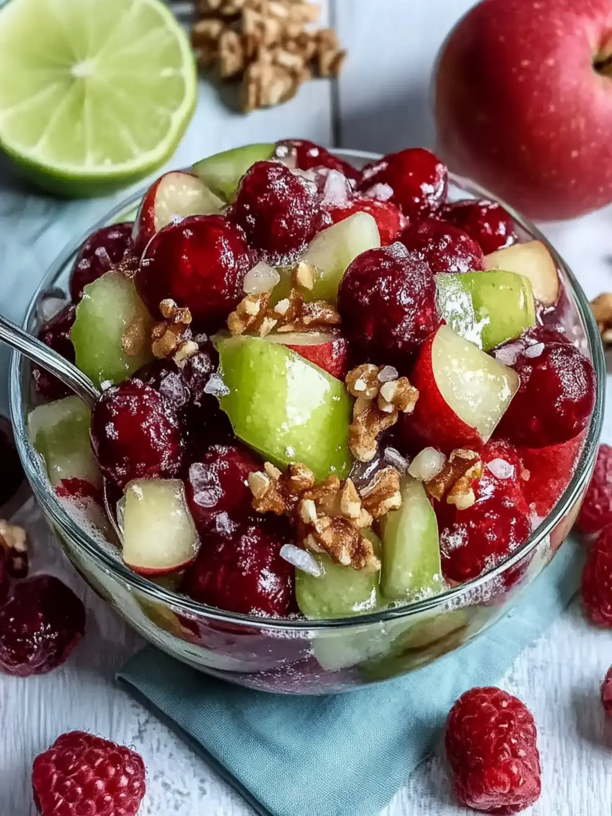 Frischer Apfel Obstsalat Rezept für perfekte Feiern 3 Frischer Apfel Obstsalat Rezept