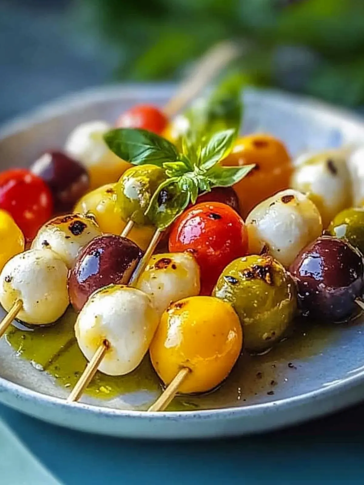 Bunte Antipasti-Spieße für deine nächste Party 4 Bunte Antipasti-Spieße