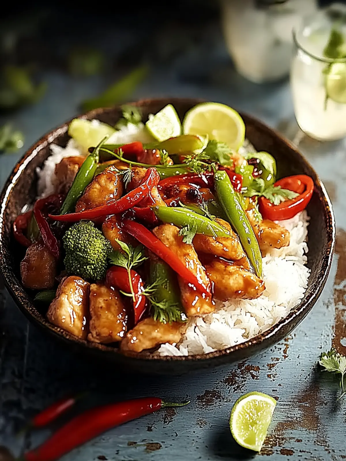 Chinesisches Rindfleisch-Stir-Fry mit Reis schnell zubereitet 3 Chinesisches Rindfleisch-Stir-Fry mit Reis
