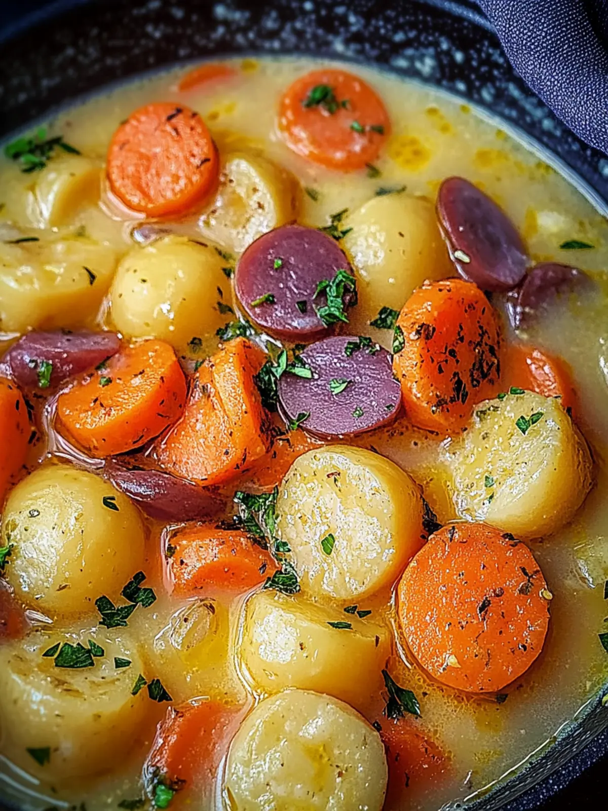 Leckeres Eintopfgericht mit Kartoffeln und Rinderwürsten 4 Leckeres Eintopfgericht mit Kartoffeln und Rinderwürsten