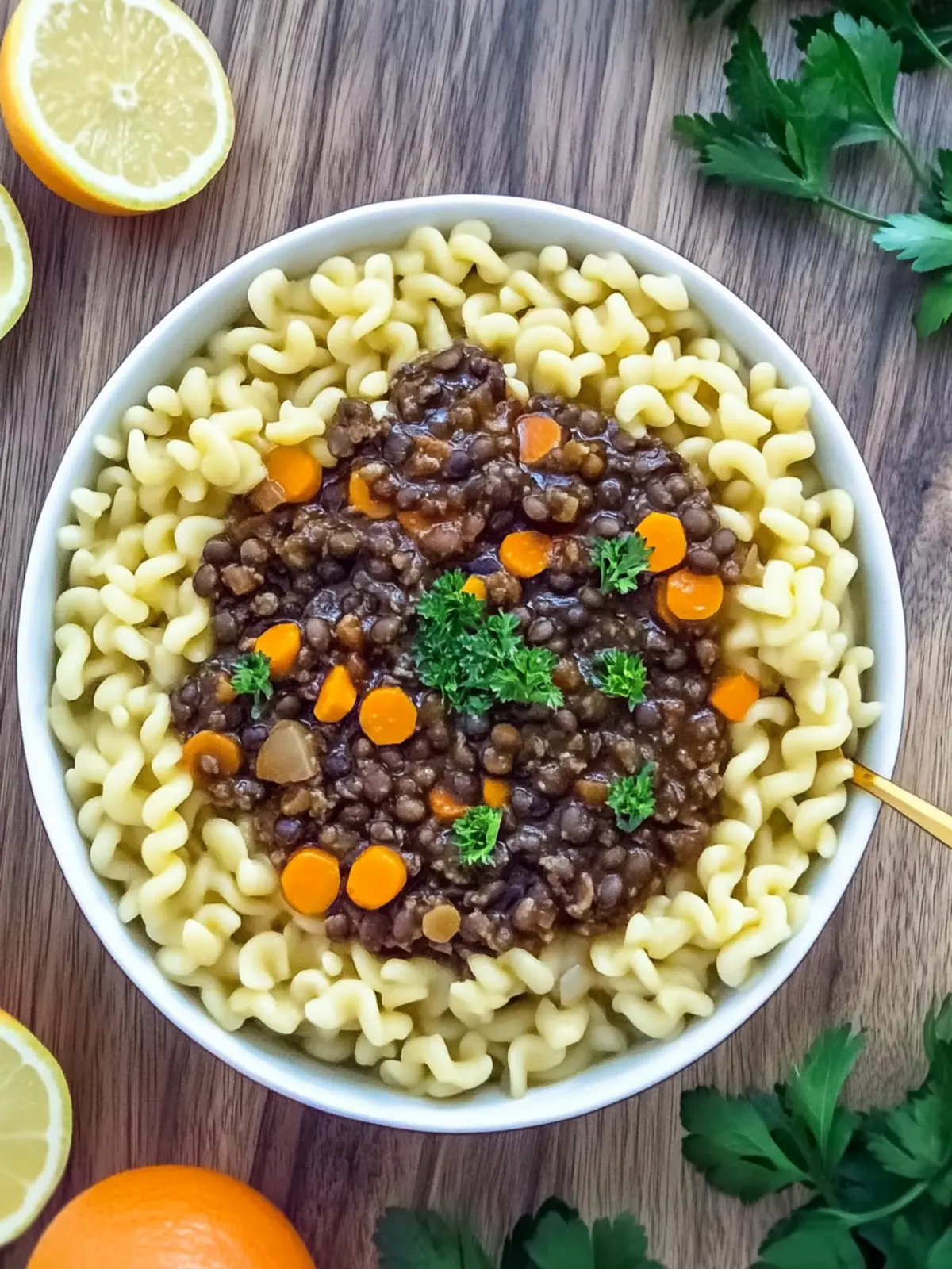 Linsen mit Spätzle – Herzhaftes deutsches Familienessen 4 Linsen mit Spätzle