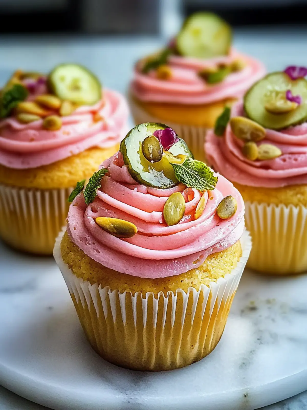 Vegane Mini-Rosen- und Pistazienmuffins leicht gemacht 4 Vegane Mini-Rosen- und Pistazienmuffins