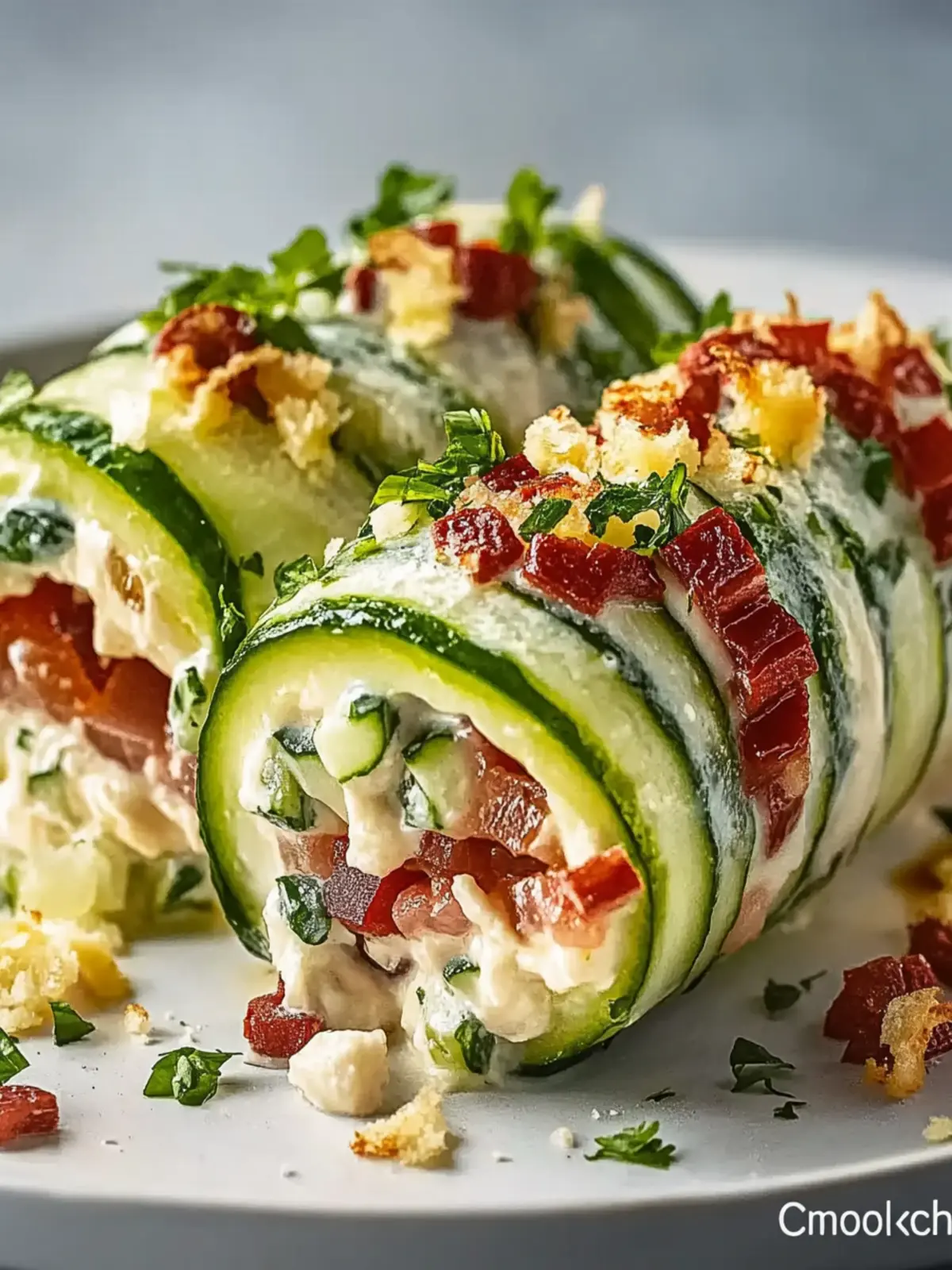 Low-Carb Zucchini- und Kohlrabi-Wraps mit Hühnchen 2 Low-Carb Zucchini- und Kohlrabi-Wraps mit cremiger Hühnchenfüllung