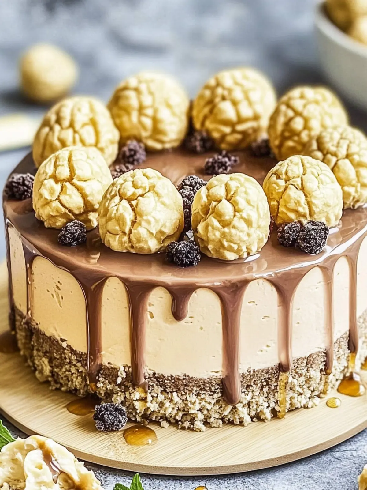 Ferrero Rocher No-Bake Kuchen für Schokoladenliebhaber 2 Ferrero Rocher No-Bake Kuchen