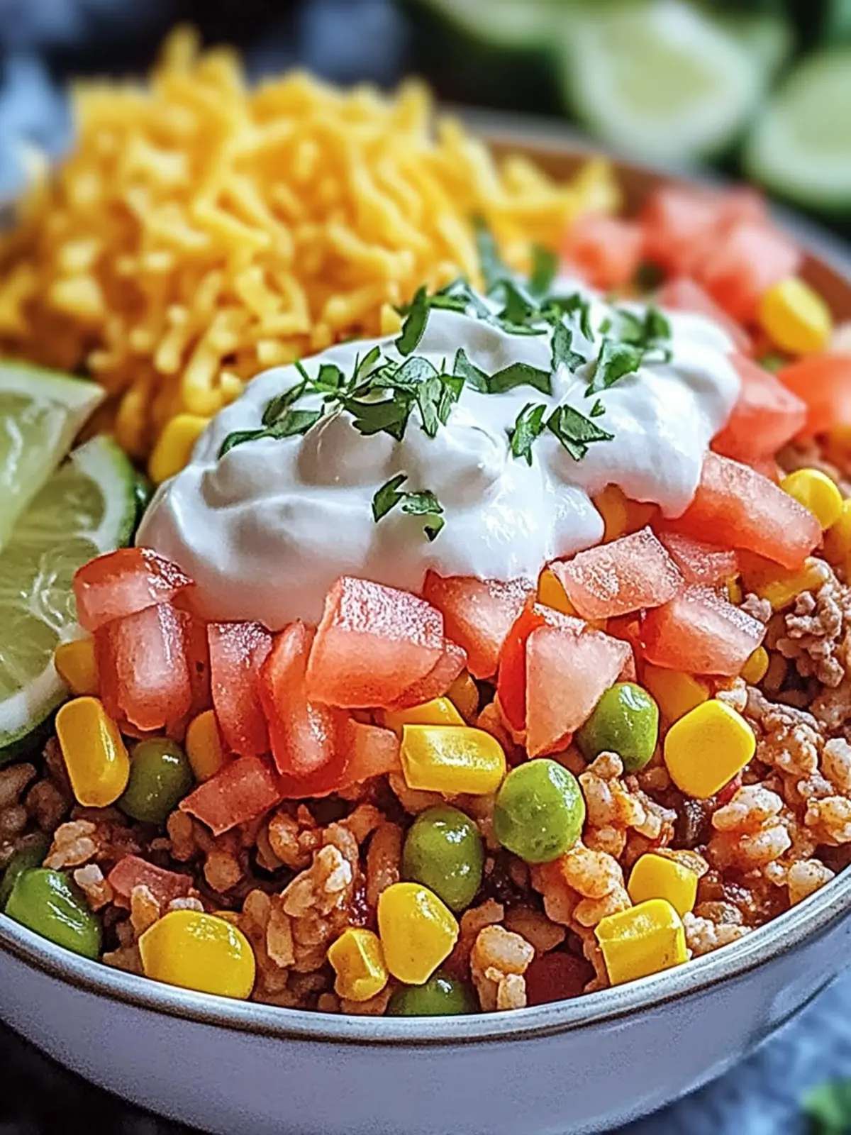 Leckere Taco-Reisschüssel in 30 Minuten 4 Taco-Reisschüssel