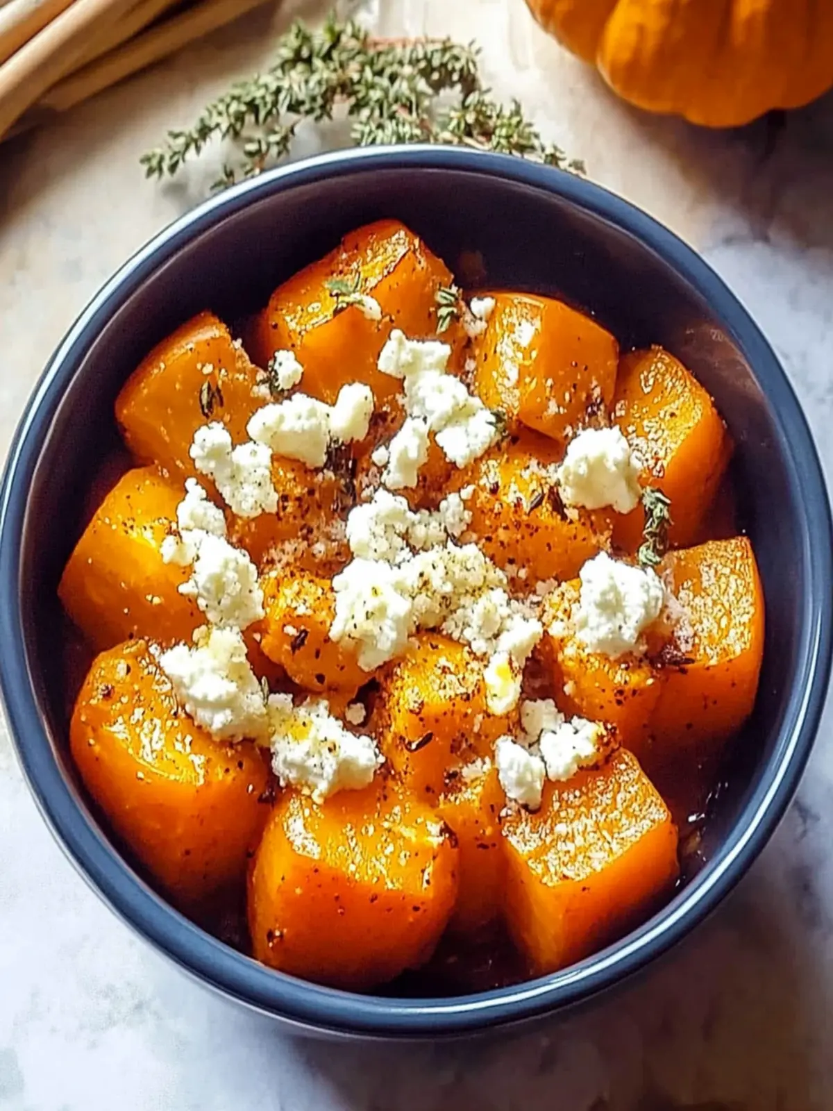 Kürbis mit Feta aus der Heißluftfritteuse genießen 5 Kürbis mit Feta aus der Heißluftfritteuse