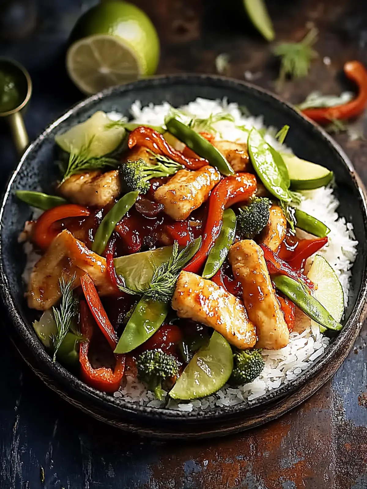 Chinesisches Rindfleisch-Stir-Fry mit Reis schnell zubereitet 4 Chinesisches Rindfleisch-Stir-Fry mit Reis