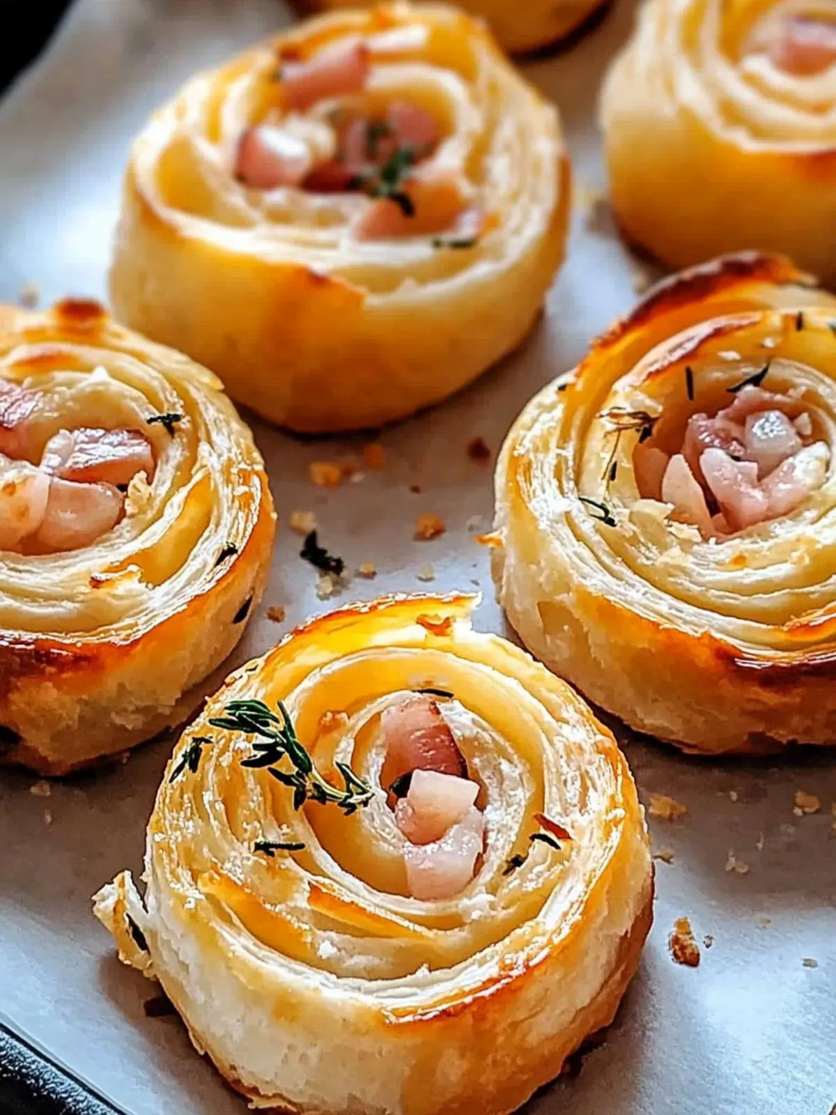 Einfacher Schinken-Käse-Blätterteig-Schnecke Genuss 2 Einfacher Schinken-Käse-Blätterteig-Schnecke