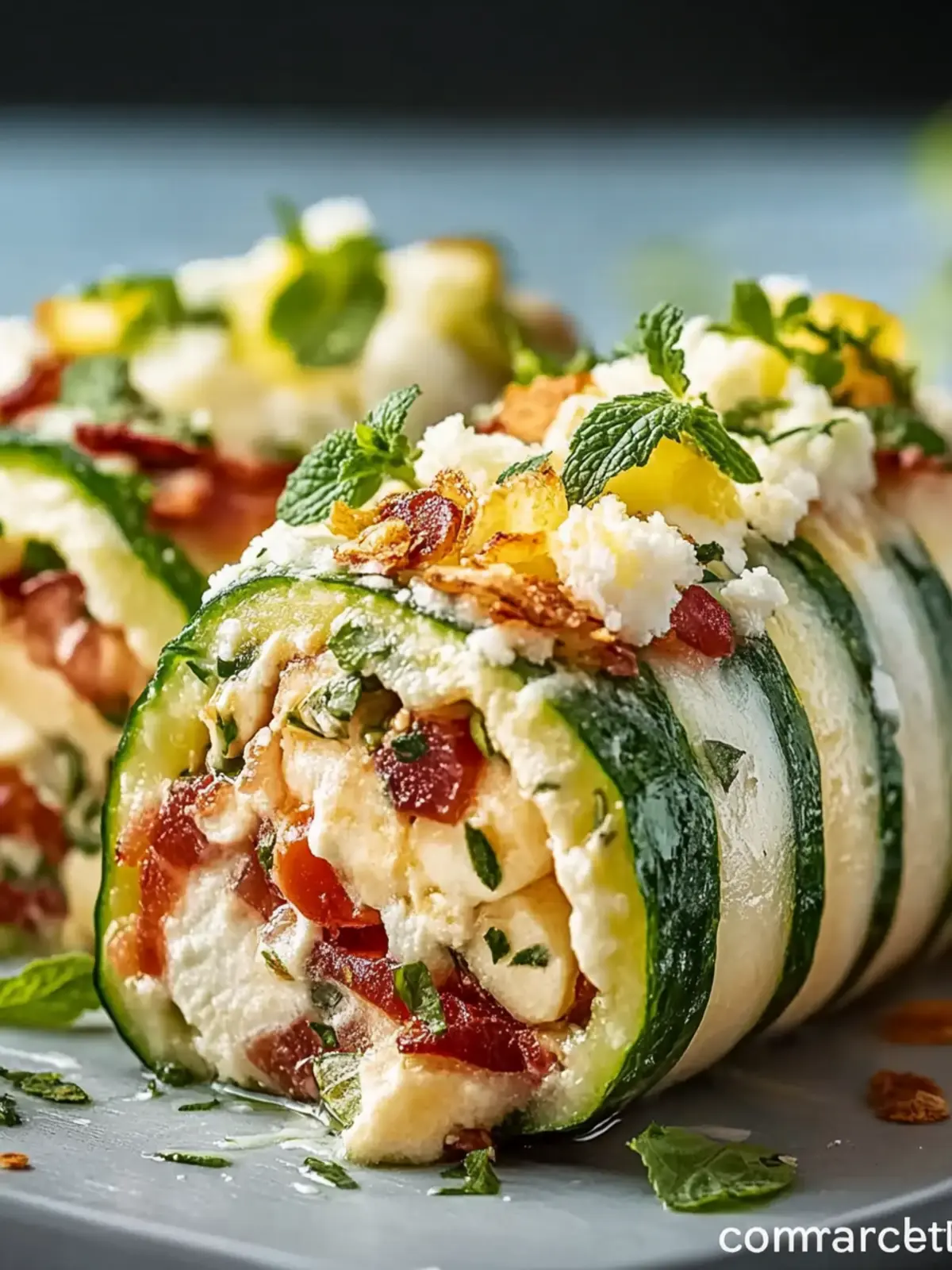 Low-Carb Zucchini- und Kohlrabi-Wraps mit Hühnchen 5 Low-Carb Zucchini- und Kohlrabi-Wraps mit cremiger Hühnchenfüllung