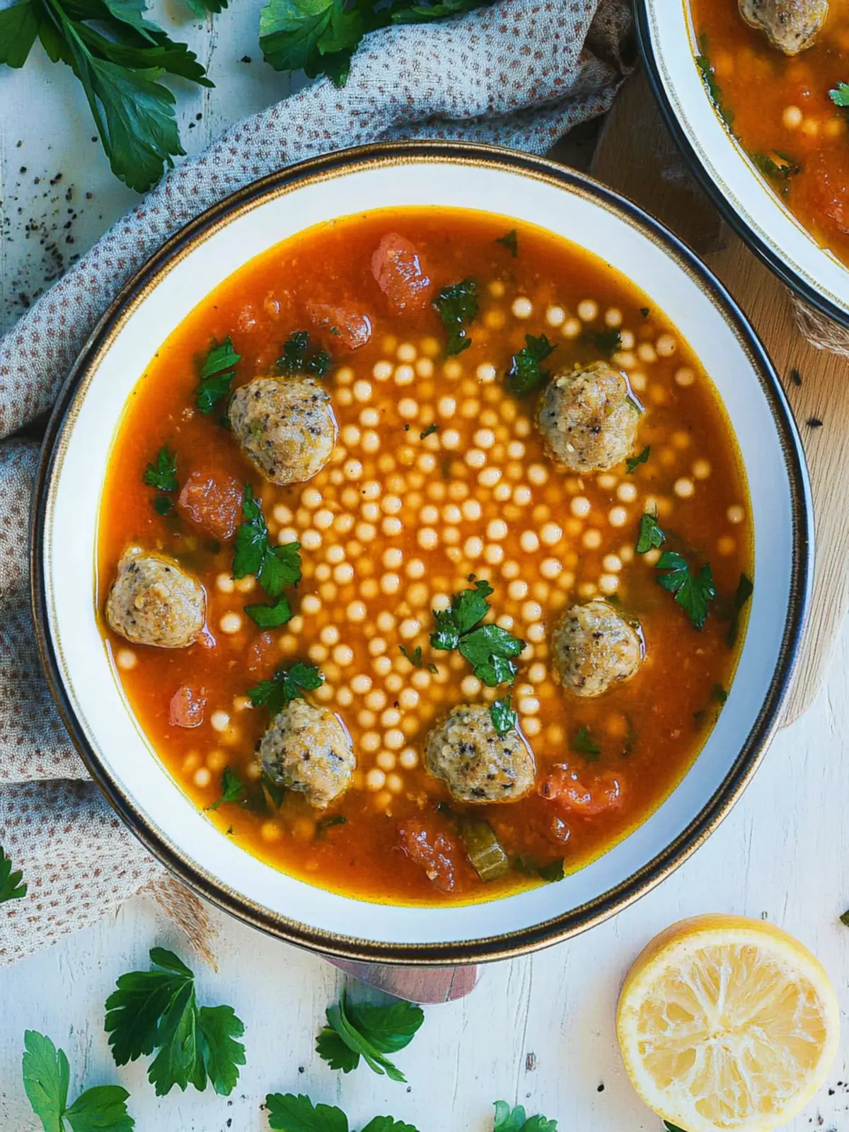 Ein Eintopf mit Fleischbällchen und Perlcouscous für Wohlfühlmomente 4 Ein Eintopf mit Fleischbällchen und Perlcouscous
