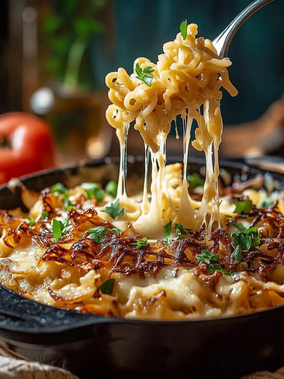 Cremiger Käse-Spätzle mit knusprigen Zwiebeln 2 Cremiger Käse-Spätzle mit knusprigen gerösteten Zwiebeln