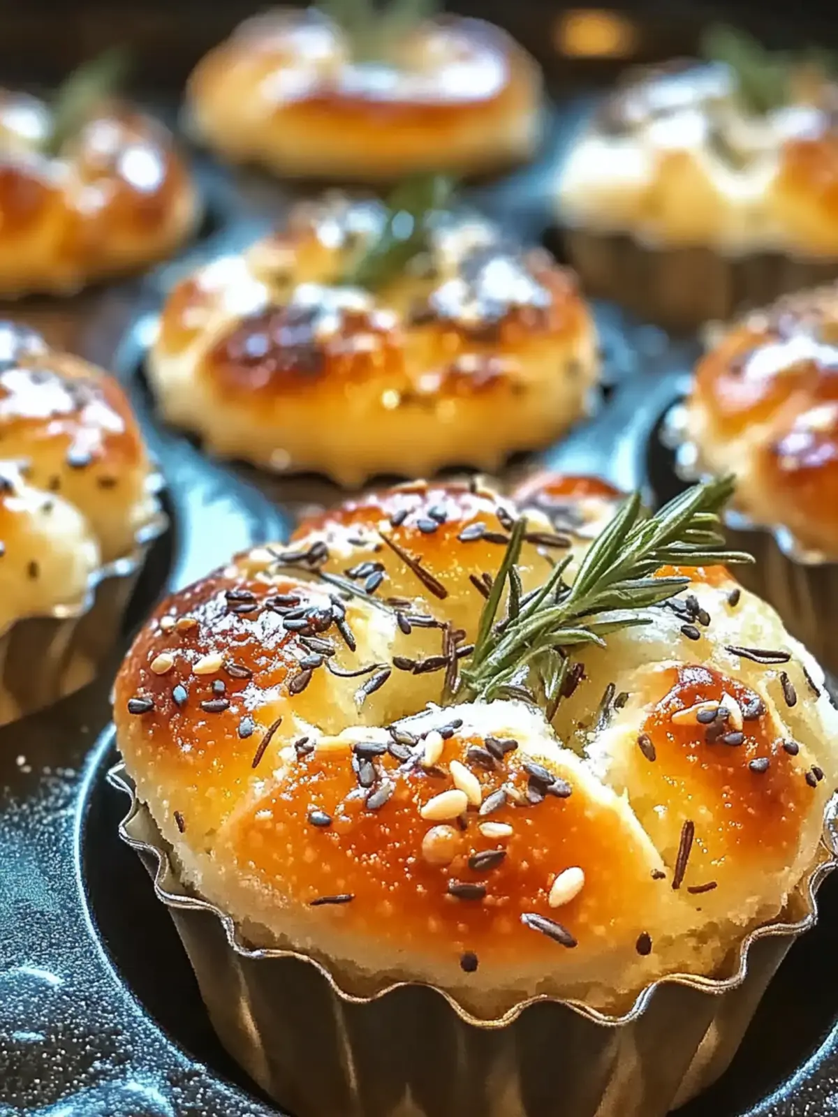 Rosmarin- und Knoblauch-Focaccia-Muffins für Genießer 5 Rosmarin- und Knoblauch-Focaccia-Muffins