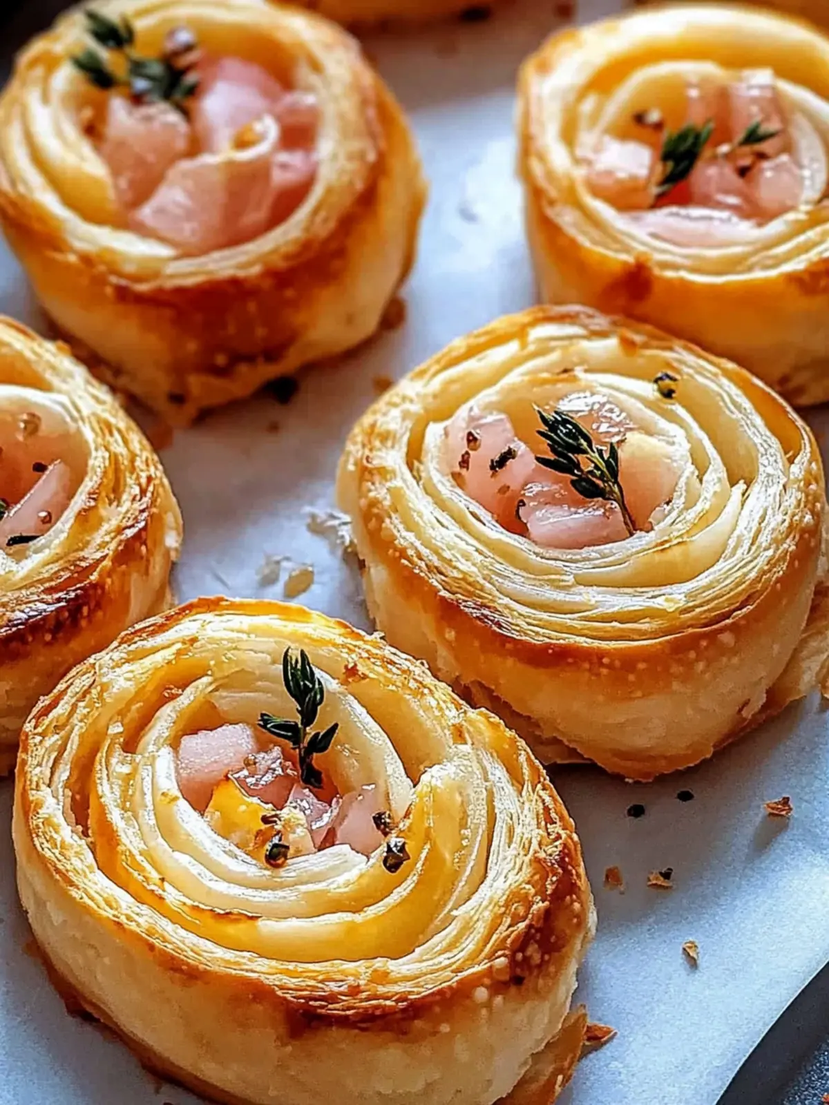 Einfacher Schinken-Käse-Blätterteig-Schnecke Genuss 5 Einfacher Schinken-Käse-Blätterteig-Schnecke