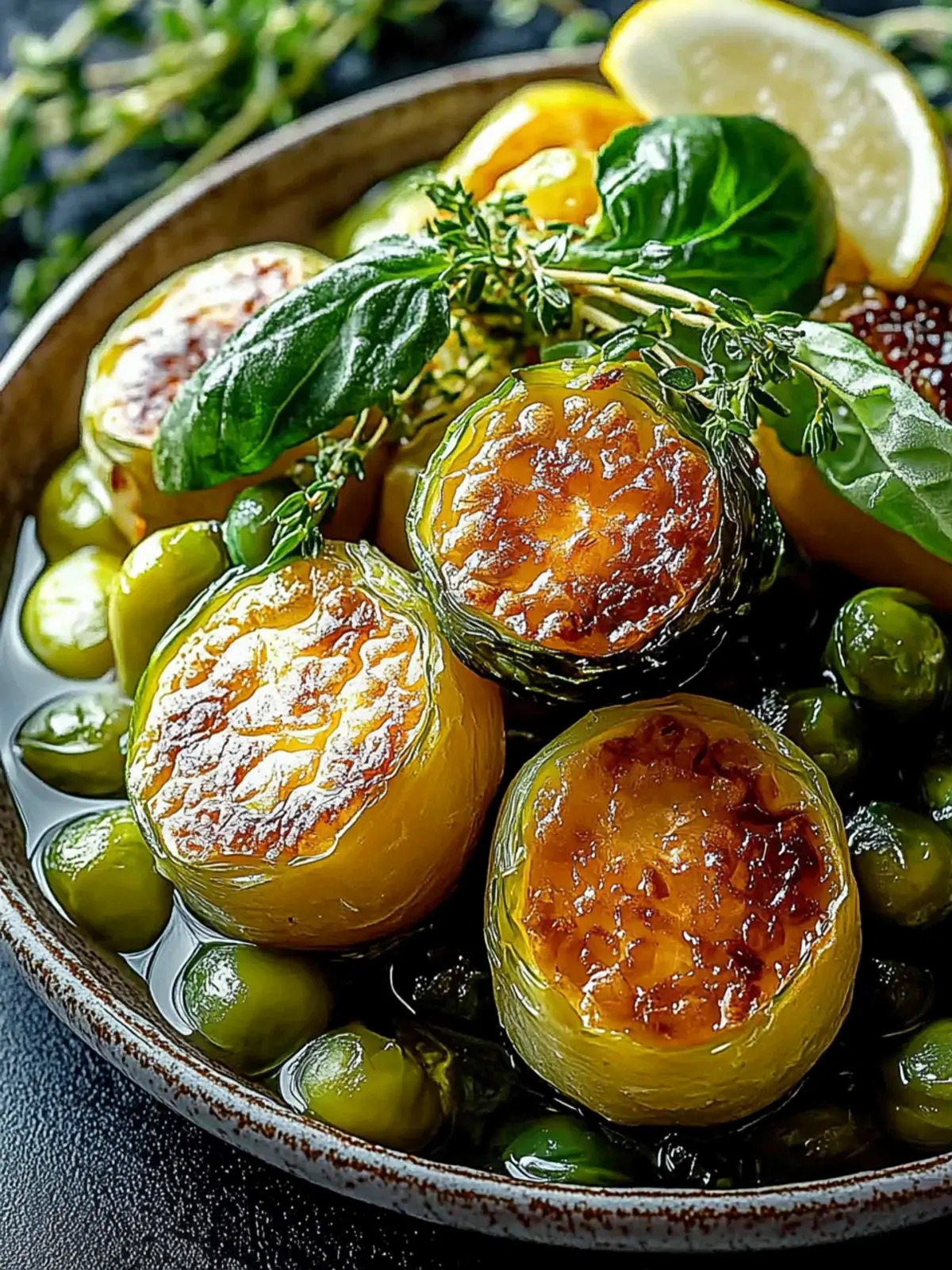 Gerösteter Rosenkohl mit Berglinsen für gesundes Essen 4 Gerösteter Rosenkohl mit Berglinsen