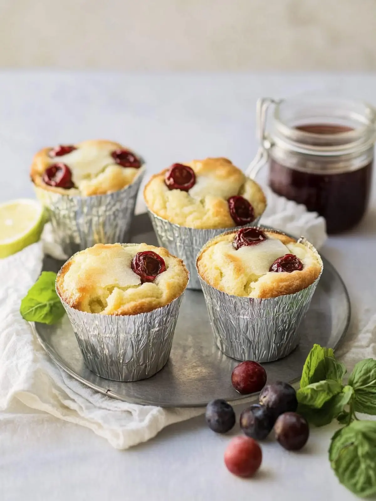 Feuchte Kirschmuffins mit frischen Kirschen 3 Feuchte Kirschmuffins
