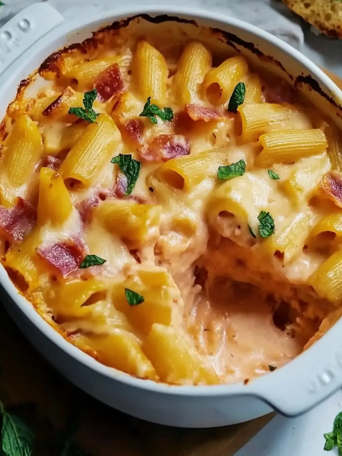 Nudeln und Schinken Gratin für die ganze Familie 5 Nudeln und Schinken Gratin