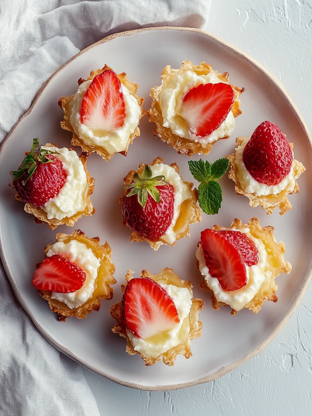 Erdbeer-Käsekuchen-Wonton-Bissen für Naschkatzen 5 Erdbeer-Käsekuchen-Wonton-Bissen