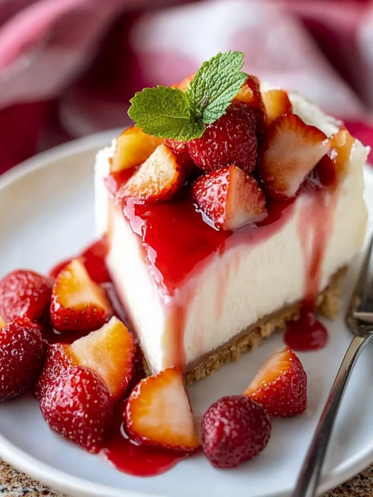 Cremiger Erdbeer-Käsekuchen ohne Risse genießen 5 Cremiger Erdbeer-Käsekuchen