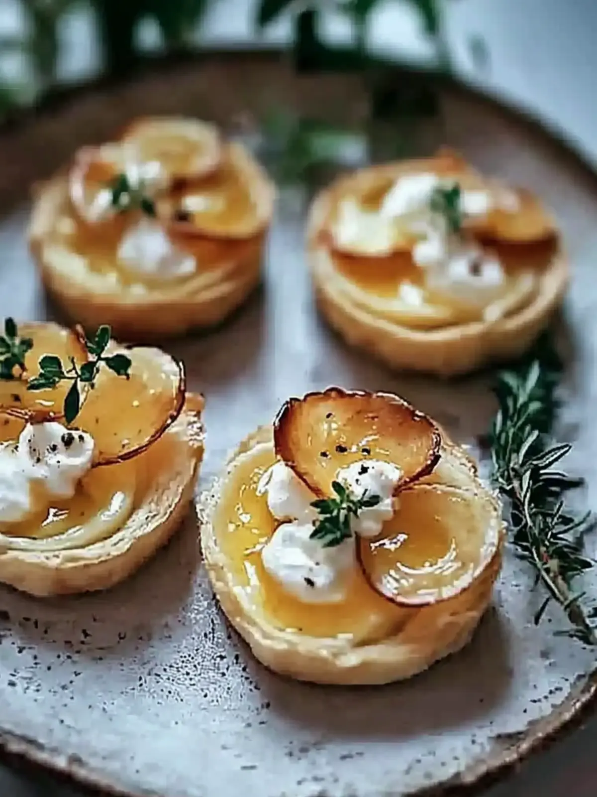 Törtchen mit karamellisierten Zwiebeln und Ziegenkäse genießen 3 Törtchen mit karamellisierten Zwiebeln und Ziegenkäse