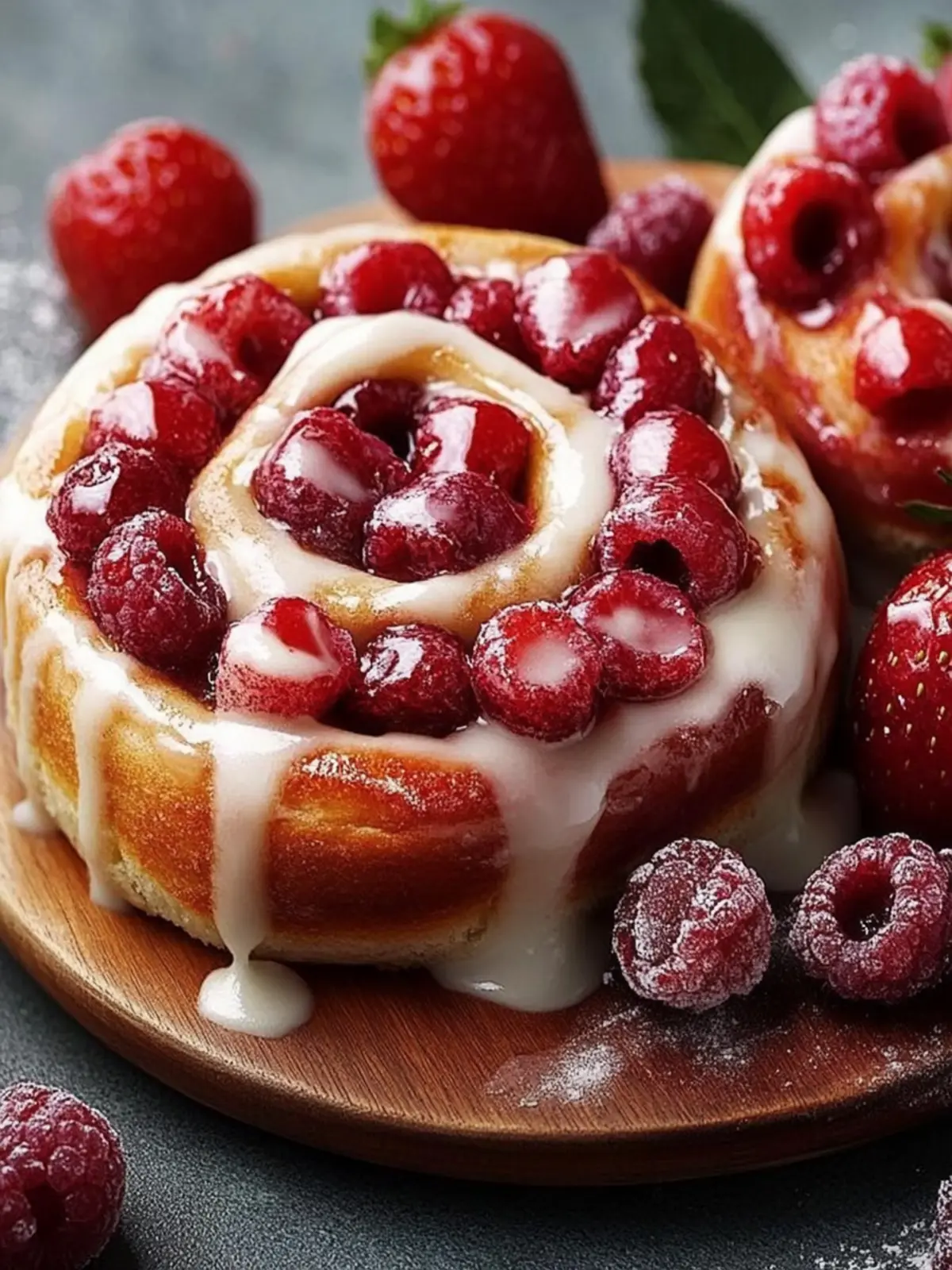 Himbeer-Zimtschnecken mit frischen Beeren genießen 4 Himbeer-Zimtschnecken
