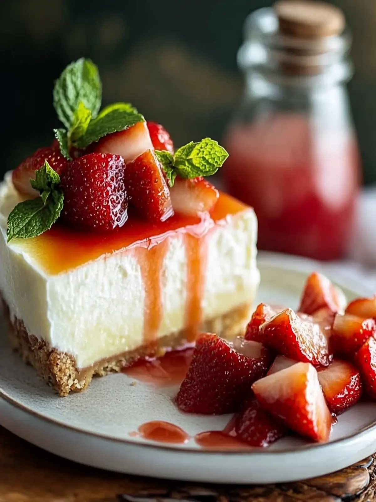 Cremiger Erdbeer-Käsekuchen ohne Risse genießen 4 Cremiger Erdbeer-Käsekuchen