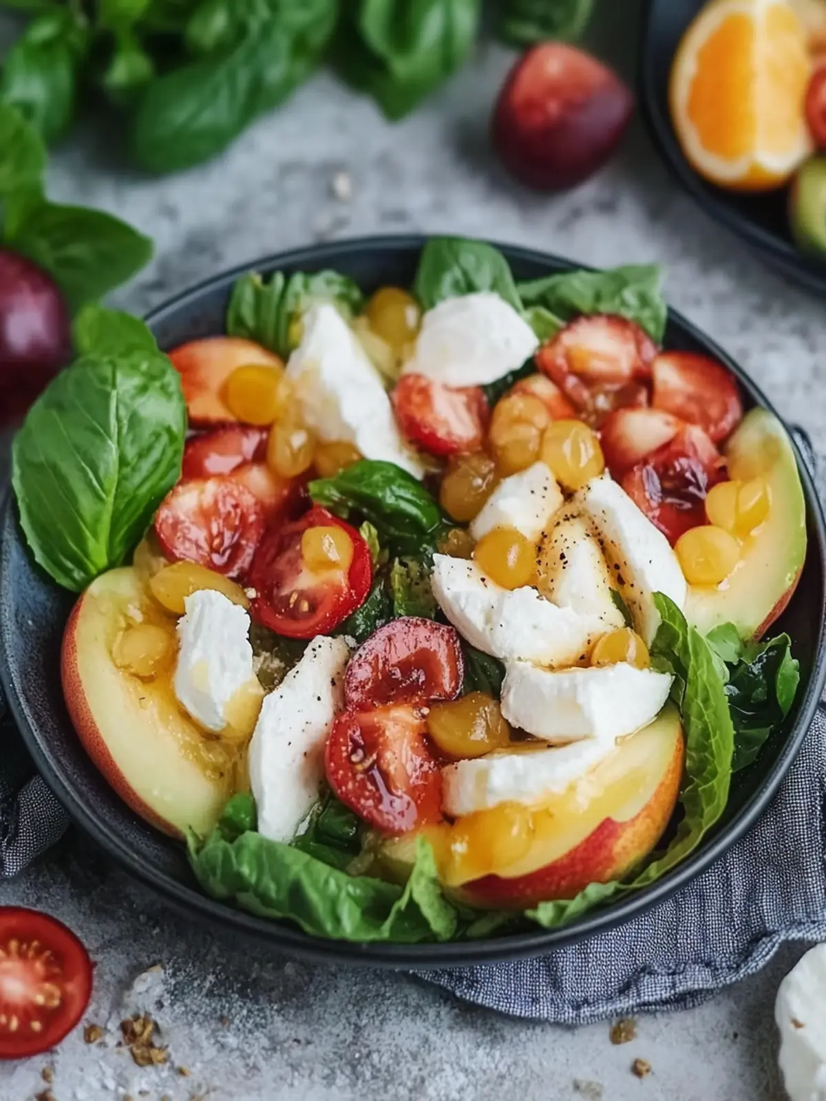 Frischer Sommer-Salat mit Nektarine genießen 3 Sommer-Salat mit Nektarine