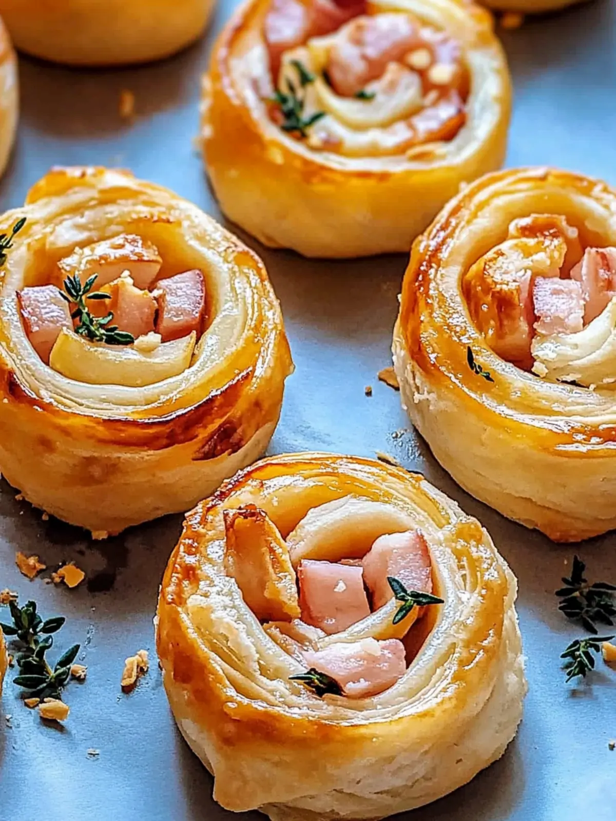 Einfacher Schinken-Käse-Blätterteig-Schnecke Genuss 4 Einfacher Schinken-Käse-Blätterteig-Schnecke