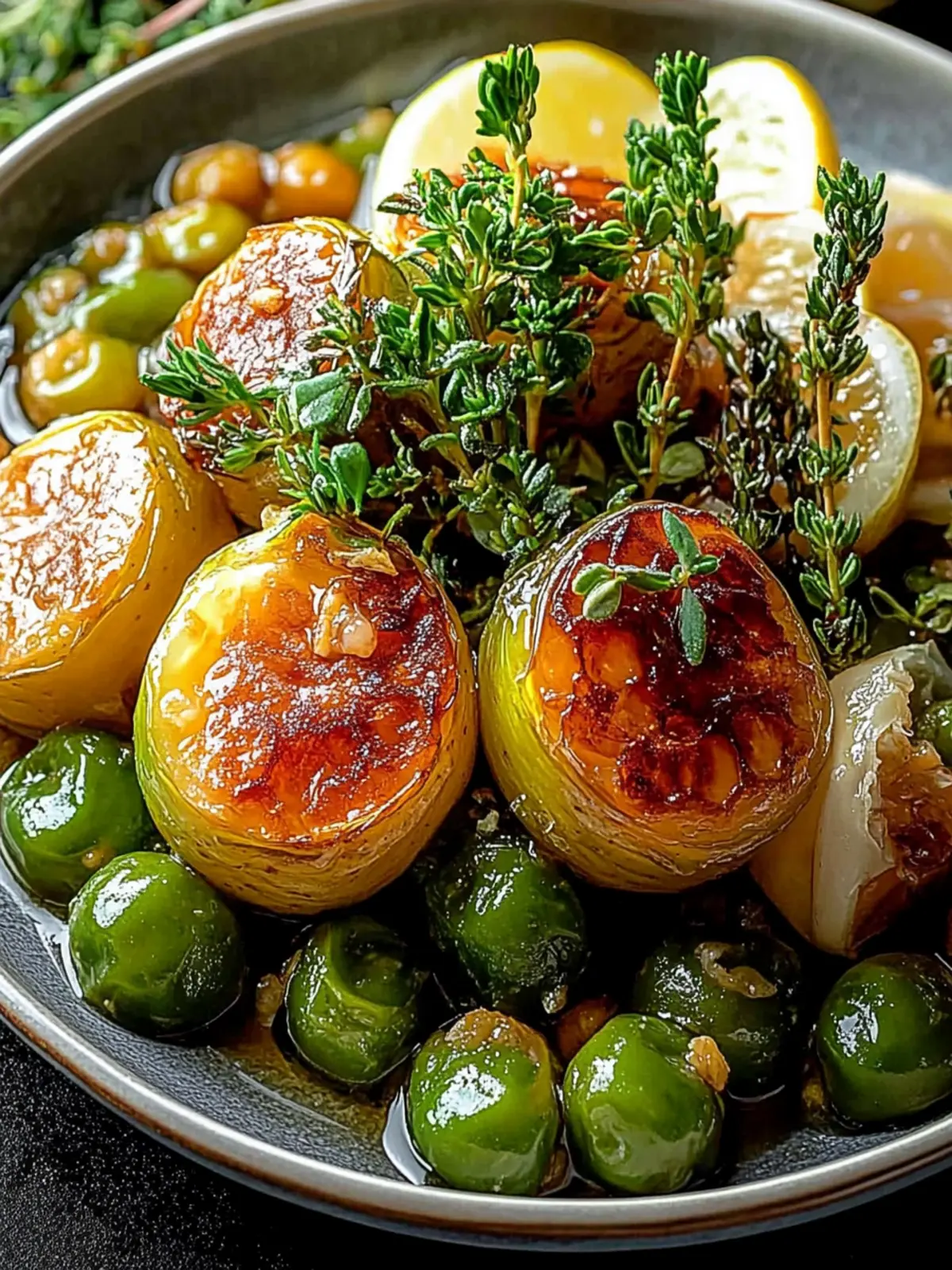 Gerösteter Rosenkohl mit Berglinsen für gesundes Essen 2 Gerösteter Rosenkohl mit Berglinsen