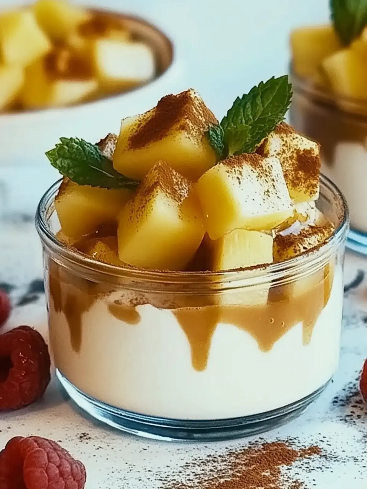 Zimtsahne mit gebackenem Apfelkompott zaubern 2 Zimtsahne mit gebackenem Apfelkompott