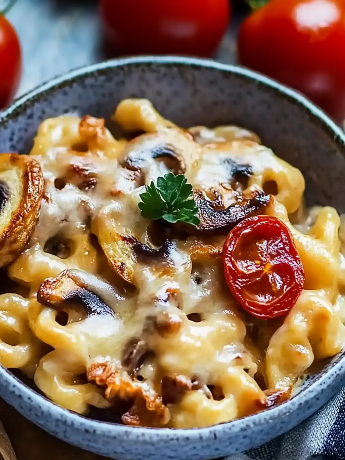 Spätzle und Pilzauflauf mit Käse für Gemütliche Abende 2 Spätzle und Pilzauflauf mit Käse