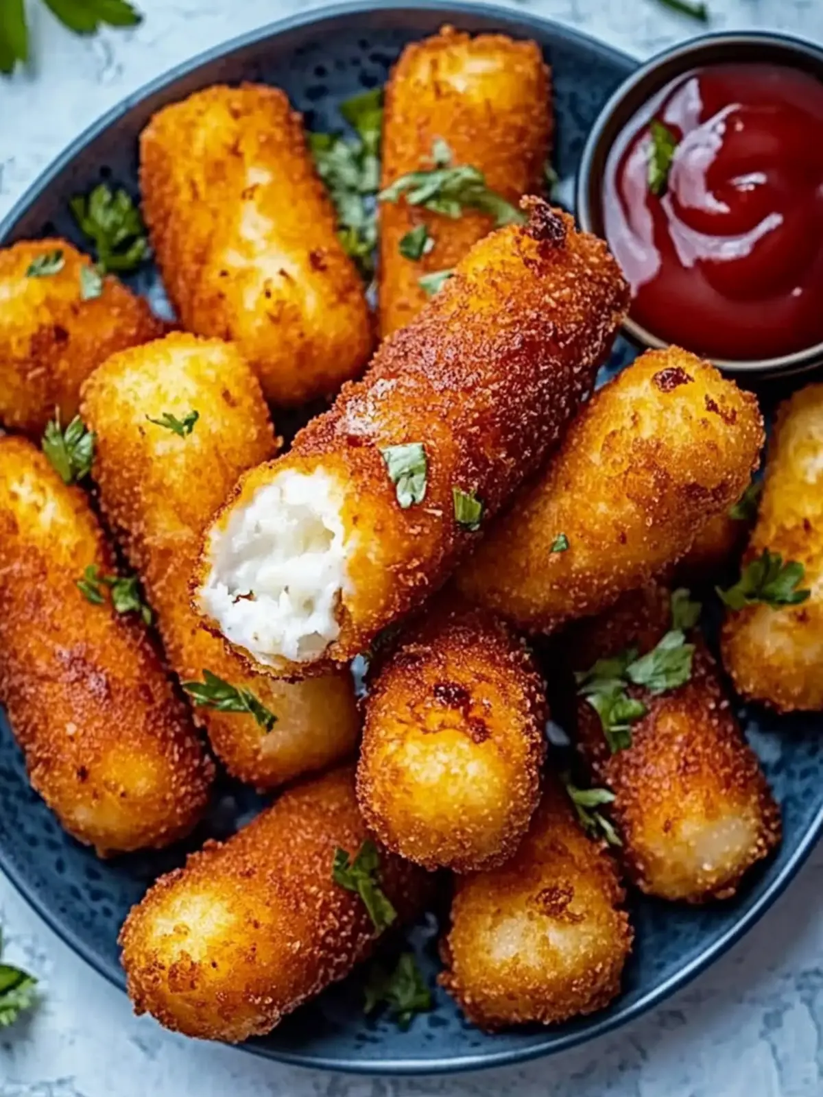 Crispy Airfryer Mozzarella-Sticks in 10 Minuten 2 Airfryer Mozzarella-Sticks