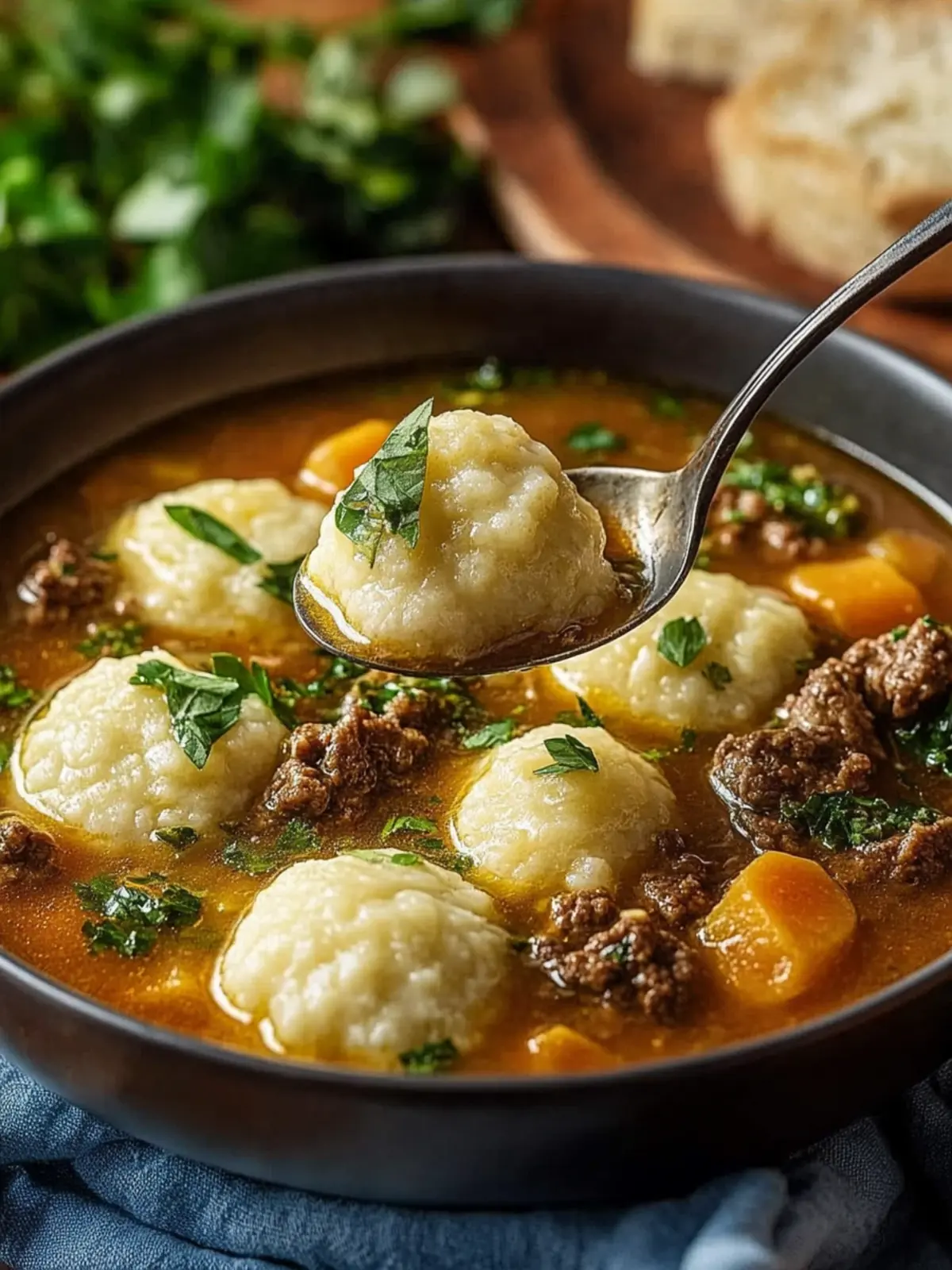 Herzhafter Rindereintopf mit Kräuterknödeln Genuss 4 Herzhafter Rindereintopf mit Kräuterknödeln