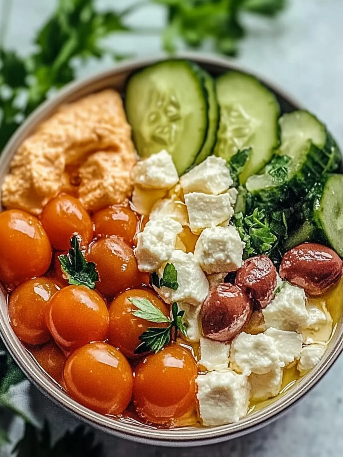 Mittelmeer-Hummus-Schüssel für gesunde Genießer 2 Mittelmeer-Hummus-Schüssel