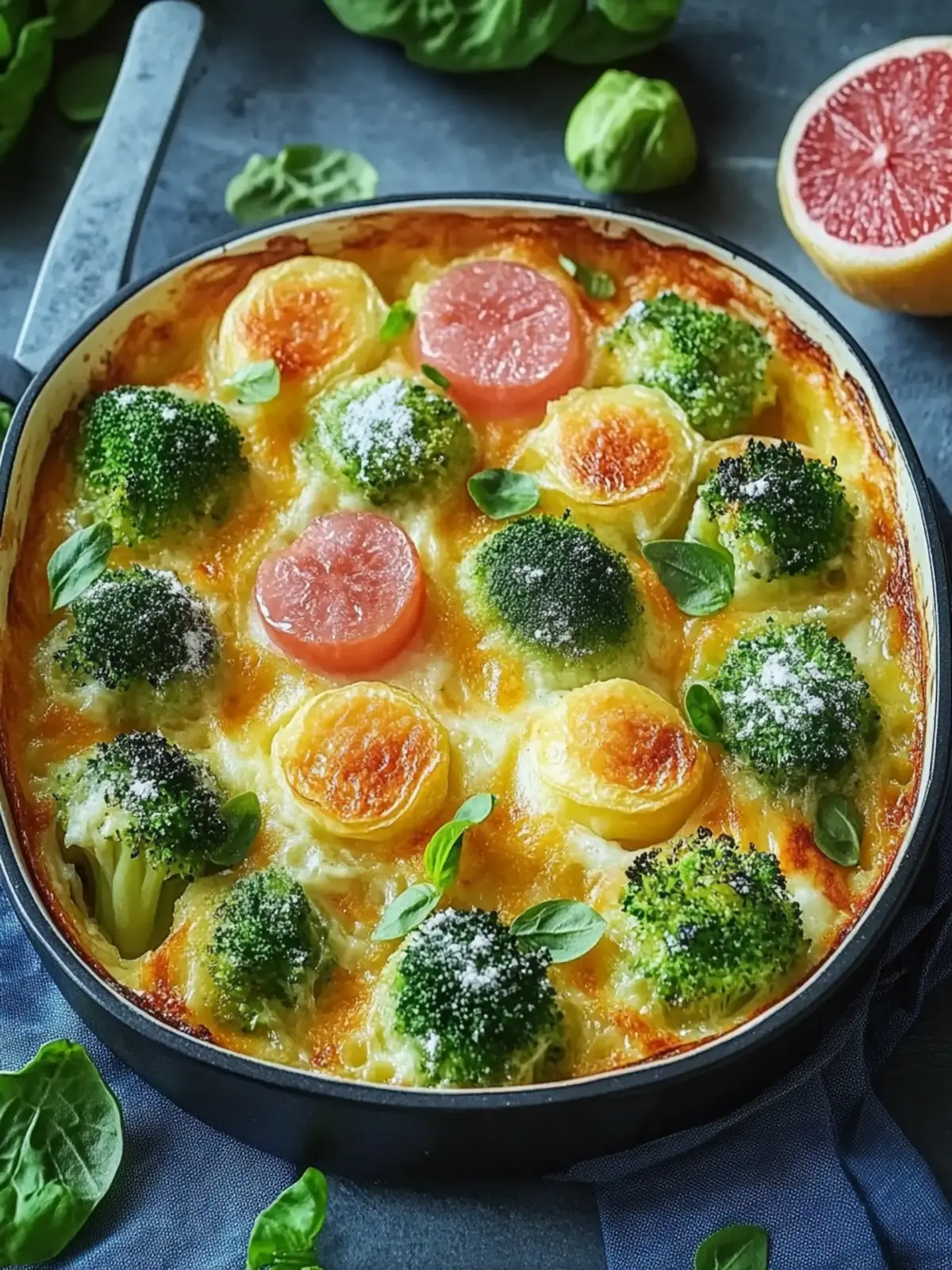 Herzhafter Rosenkohlauflauf mit Käse und Schinken 2 Herzhafter Rosenkohlauflauf