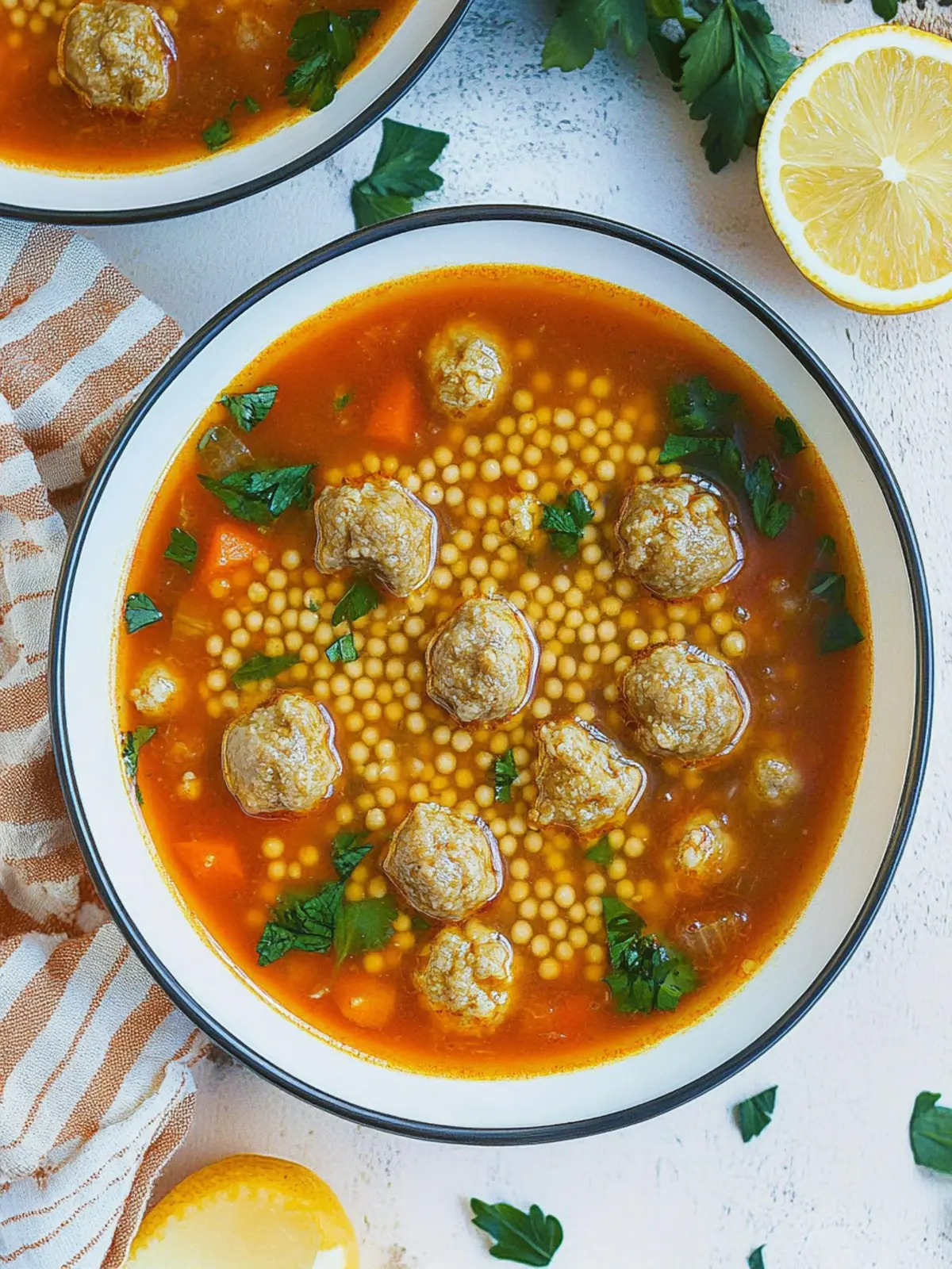 Ein Eintopf mit Fleischbällchen und Perlcouscous für Wohlfühlmomente 3 Ein Eintopf mit Fleischbällchen und Perlcouscous