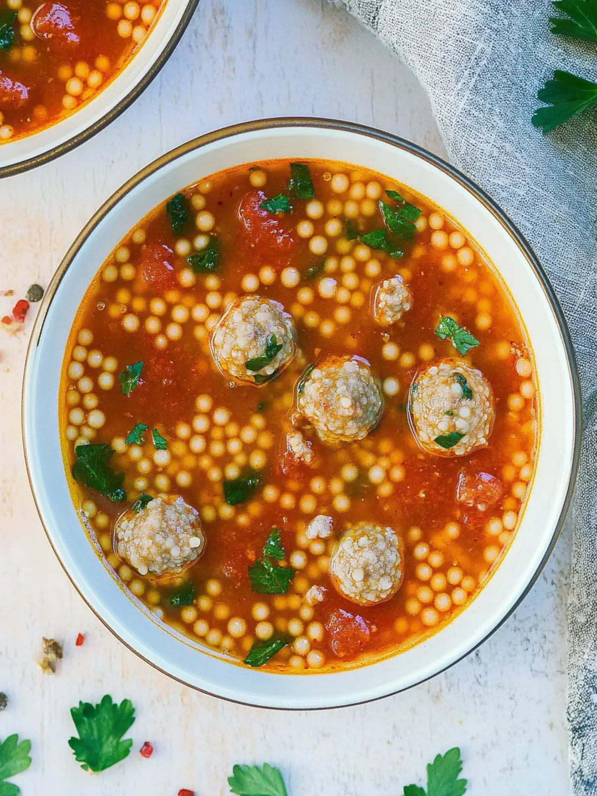 Ein Eintopf mit Fleischbällchen und Perlcouscous für Wohlfühlmomente 2 Ein Eintopf mit Fleischbällchen und Perlcouscous