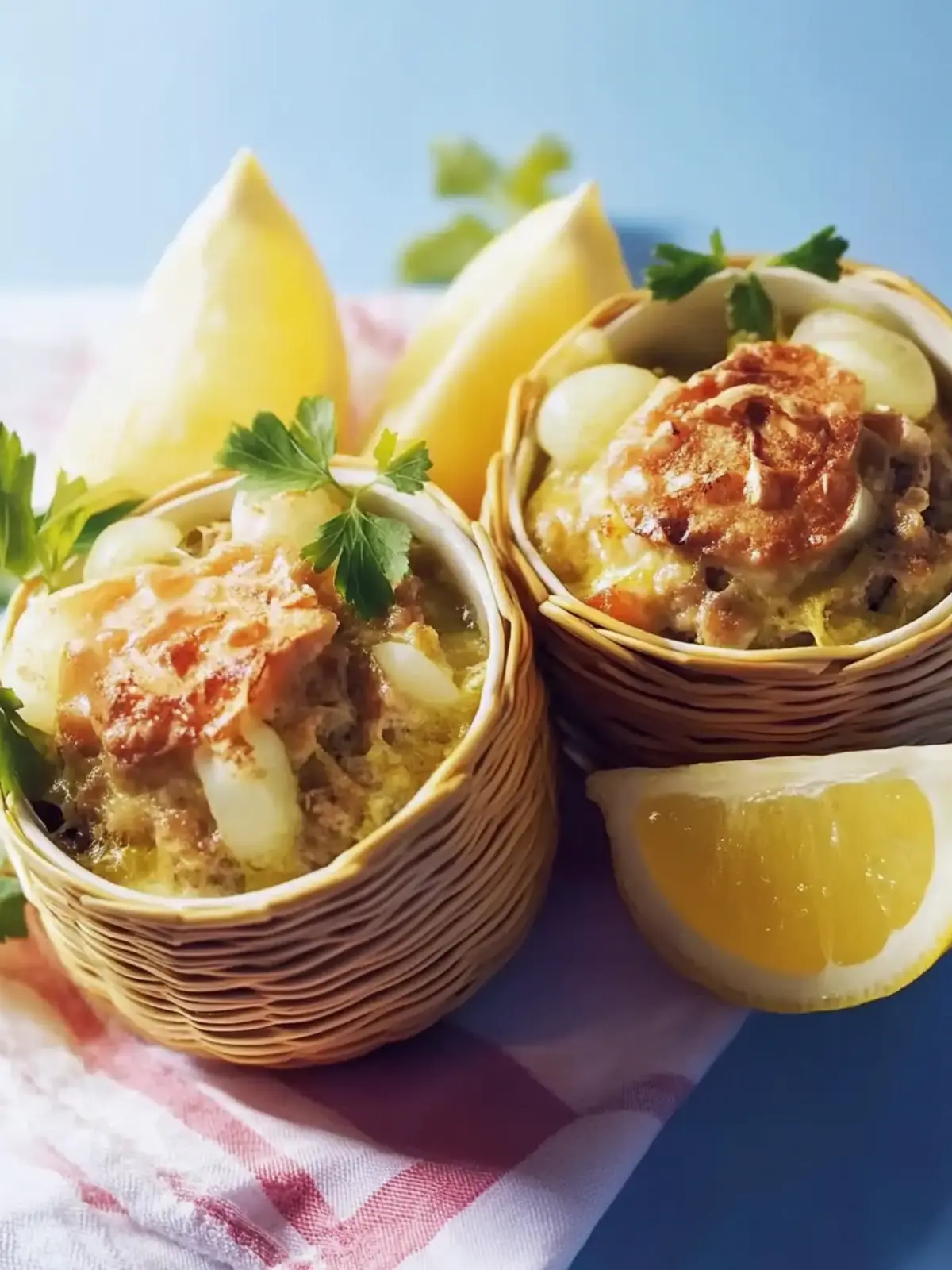 Gratinierte gewürzte Fleisch mit Pilzen für Genießer 5 Gratinierte gewürzte Fleisch mit Pilzen