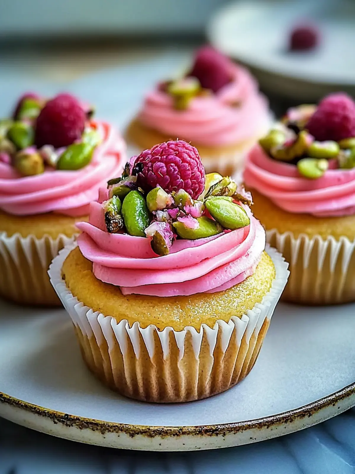 Vegane Mini-Rosen- und Pistazienmuffins leicht gemacht 3 Vegane Mini-Rosen- und Pistazienmuffins