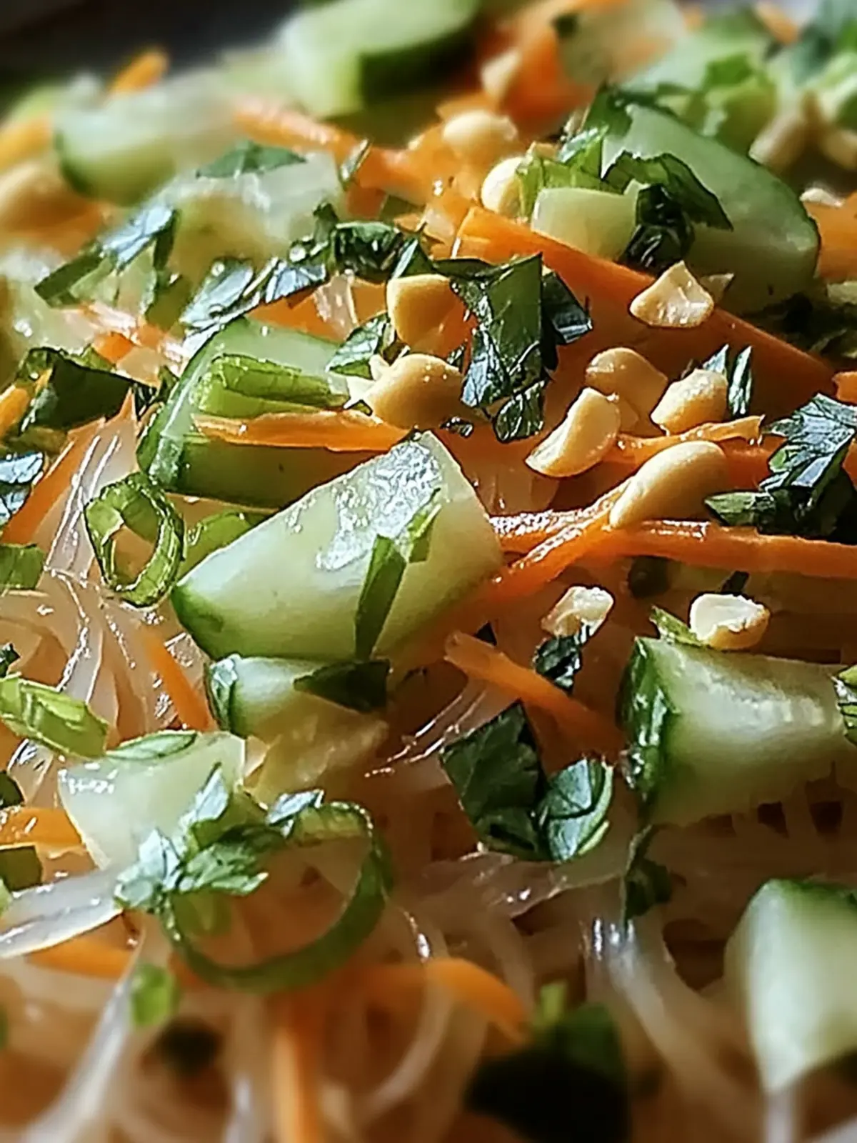 Köstlicher Salat mit cremigem Erdnussdressing 2 Salat mit cremigem Erdnussdressing