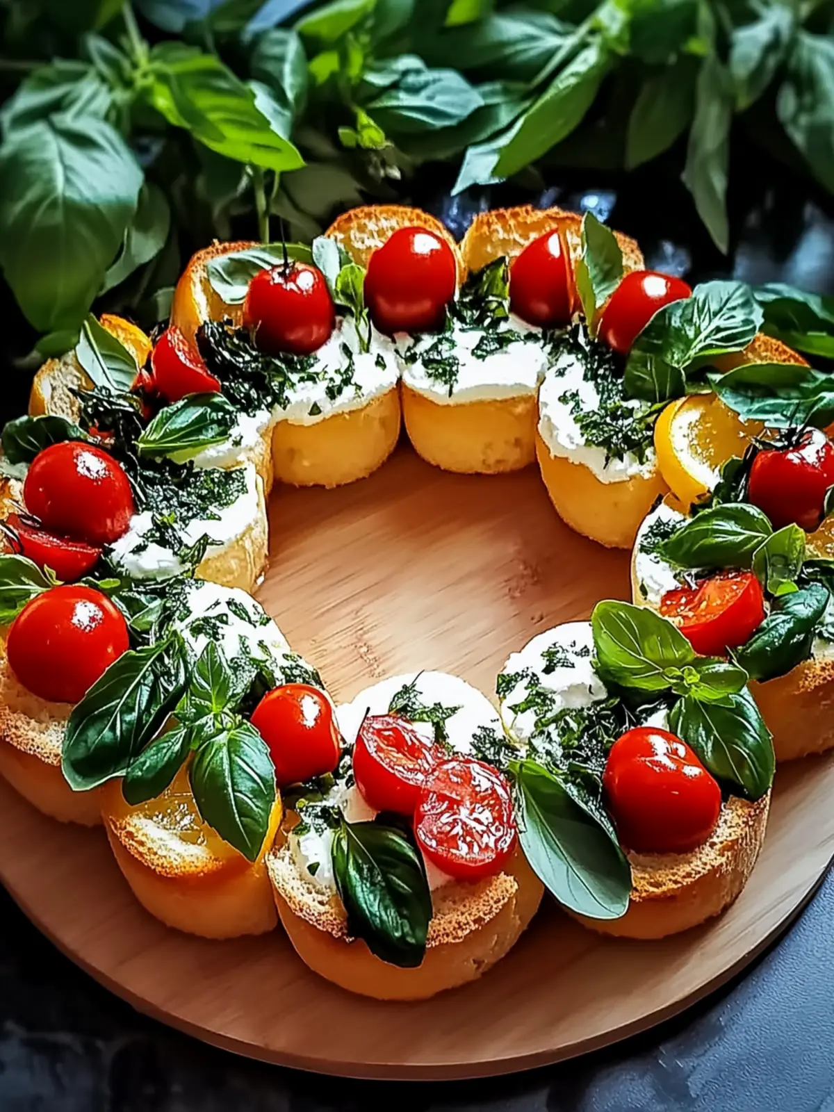 Weihnachts-Bruschetta-Kranz für festliche Feiern 4 Weihnachts-Bruschetta-Kranz für festliche Feiern