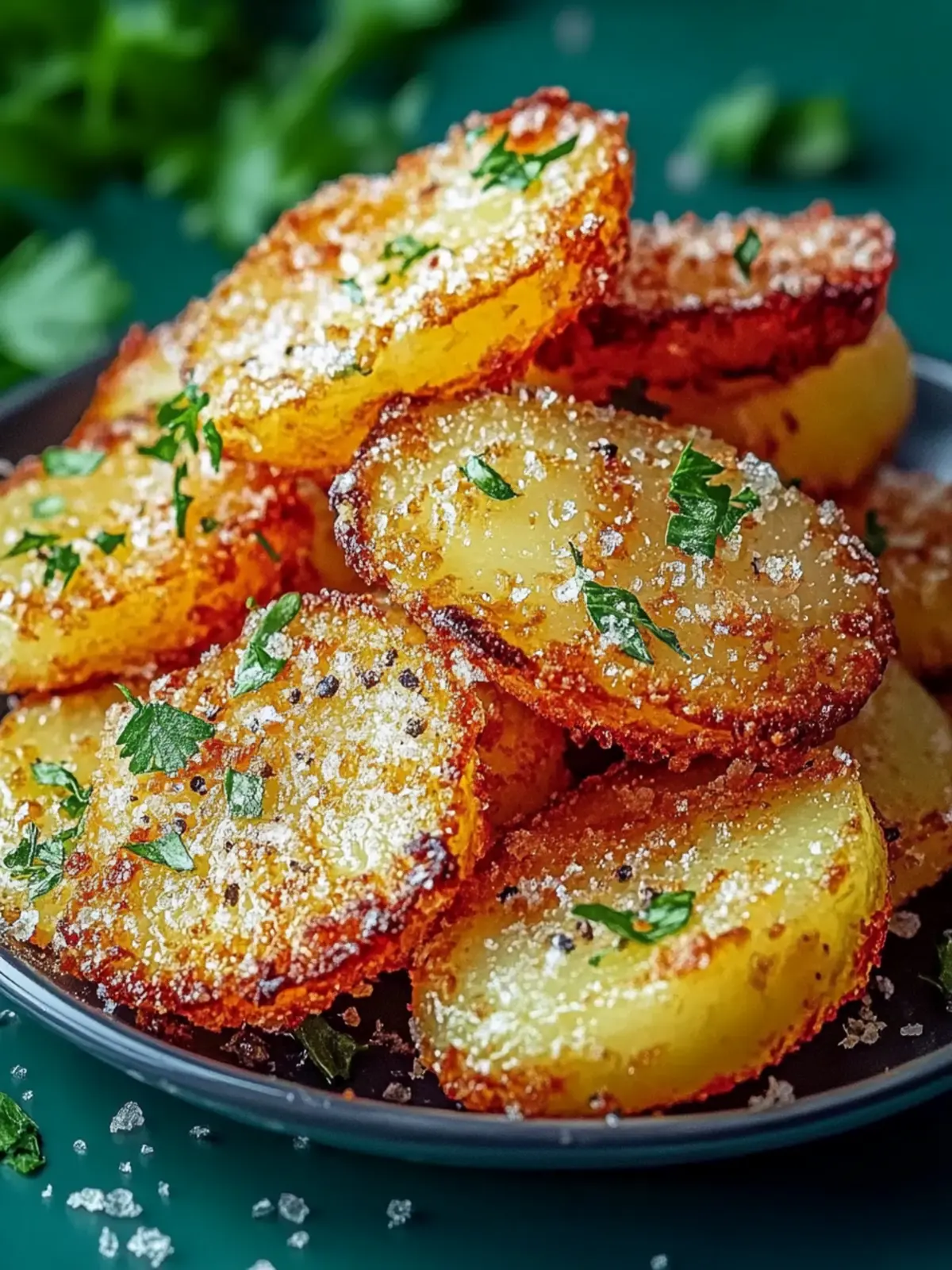 Knusprige Knoblauch- und Parmesan-Kartoffelwedges für Genießer 4 Knusprige Knoblauch- und Parmesan-Kartoffelwedges