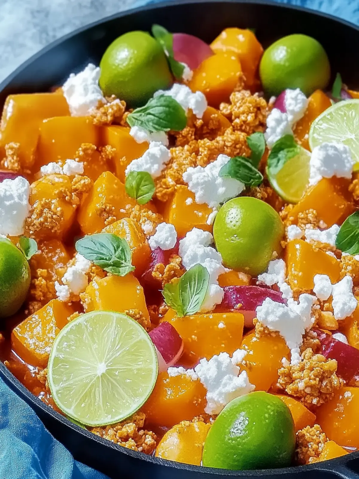 Kürbis und Hackfleisch Pfanne mit Feta für jeden Tag 5 Kürbis und Hackfleisch Pfanne mit Feta