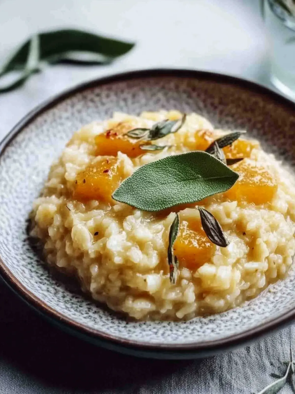 Kürbisrisotto mit Salbei und Parmesan für Herbstgenuss 4 Kürbisrisotto mit Salbei und Parmesan